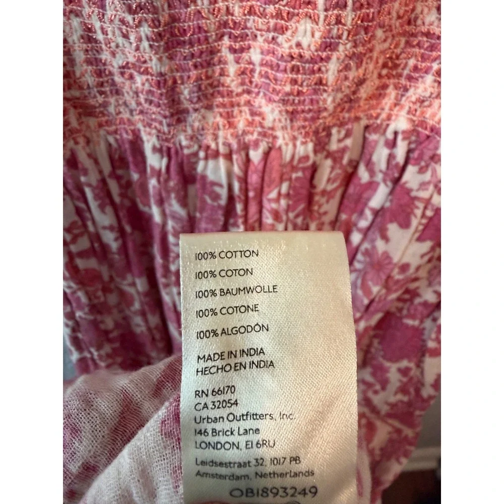Free People Sweet Nothings Midi Dress Size M Boho Cottagecore Pink OB1893249